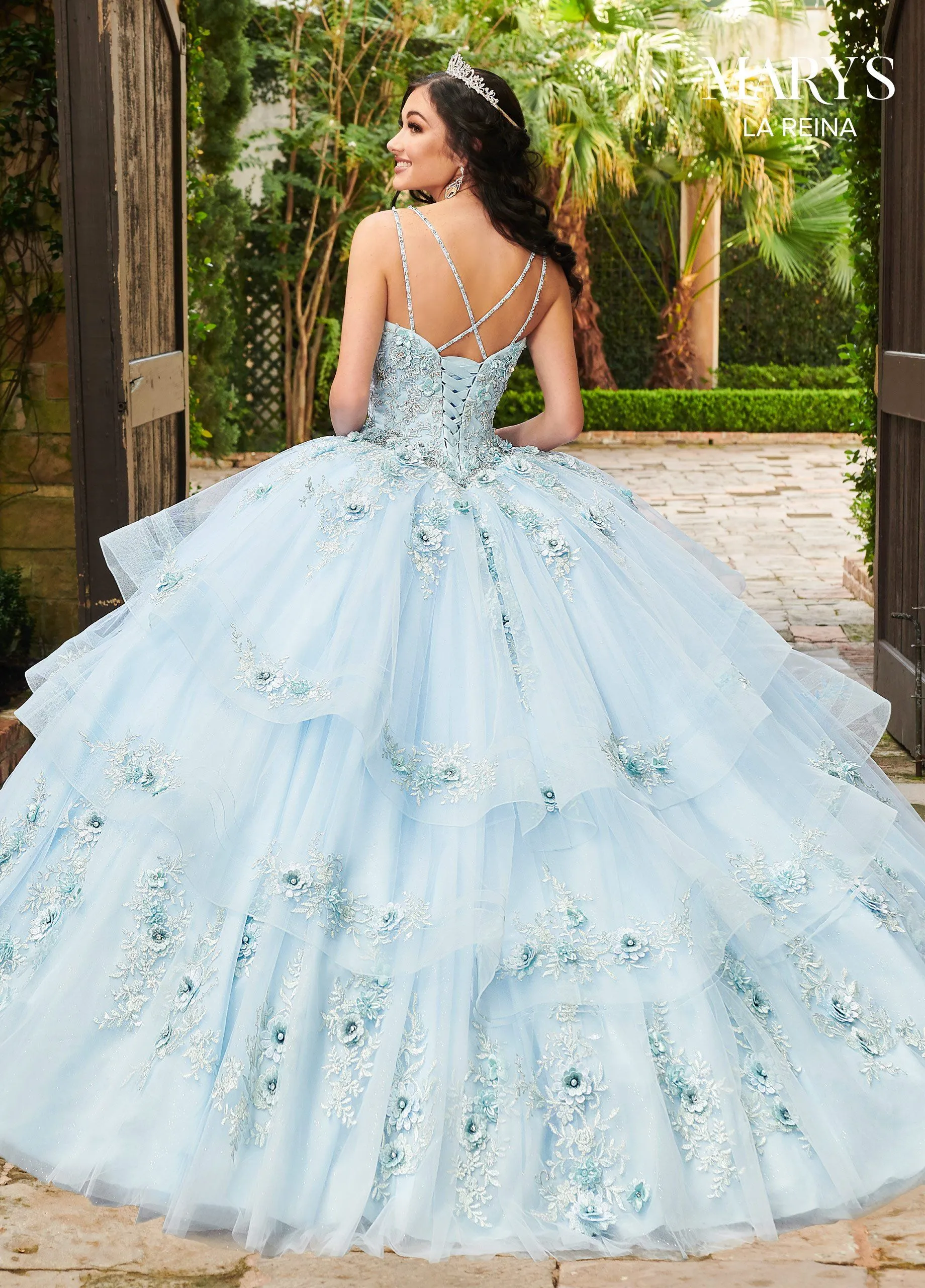 3D Floral Quinceanera Dress by Mary's Bridal MQ2124