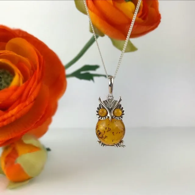 Amber Owl Pendant - VP2775