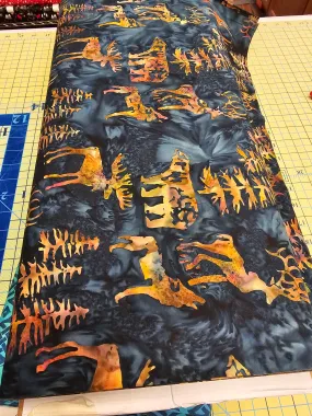 Animal Wilderness Midnight Batik