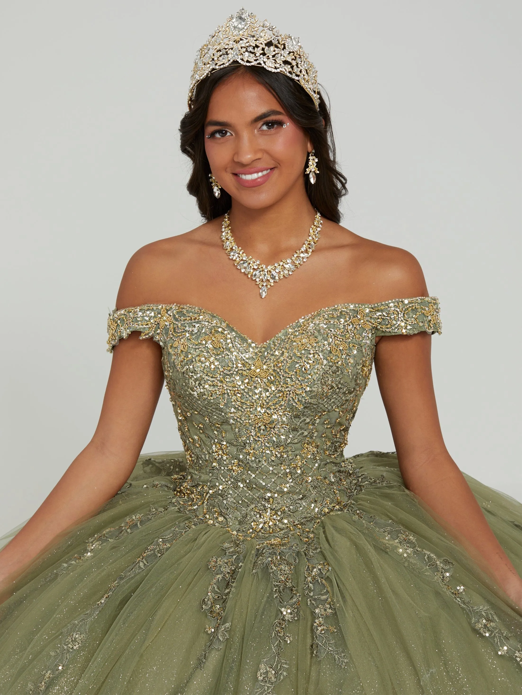 Applique Off Shoulder Quinceanera Dress by Fiesta Gowns 56486