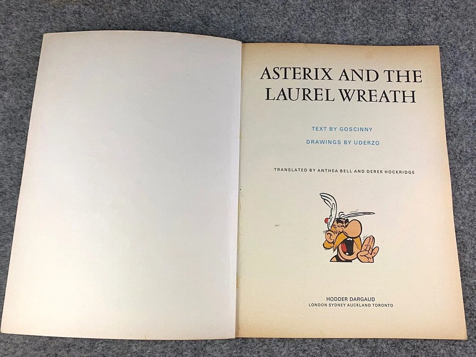 Asterix & the Laurel Wreath - 1970s Hodder/Dargaud UK Edition Paperback Book Uderzo