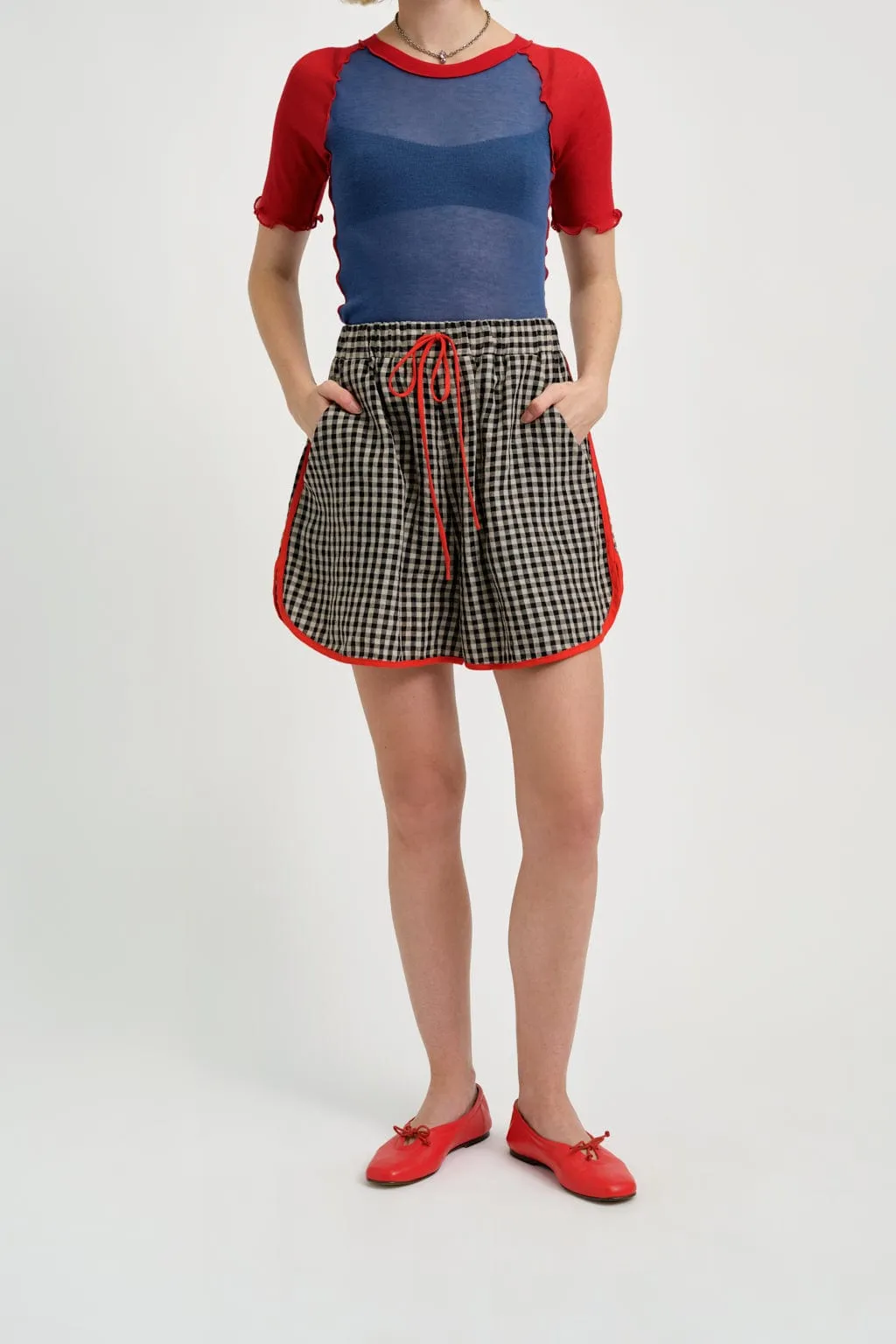 Bailey Short Gingham Linen