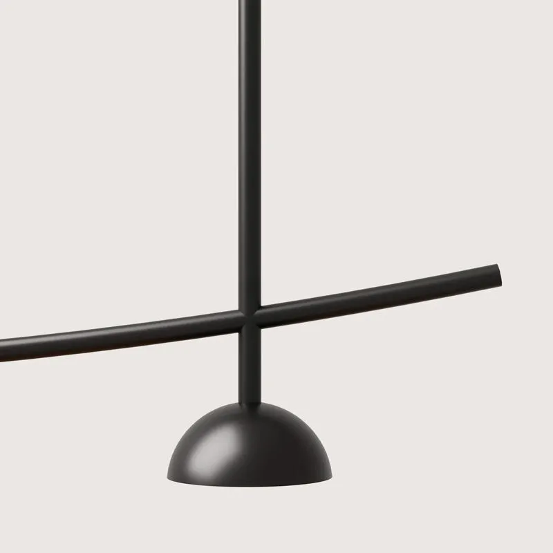 Black Dome Shade Linear Pendant