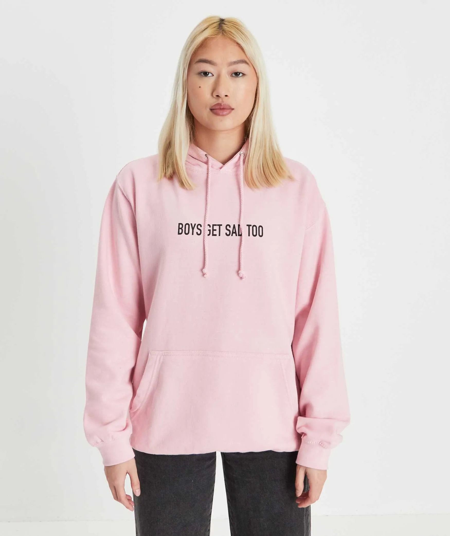 BLOCK LOGO HOODY PINK