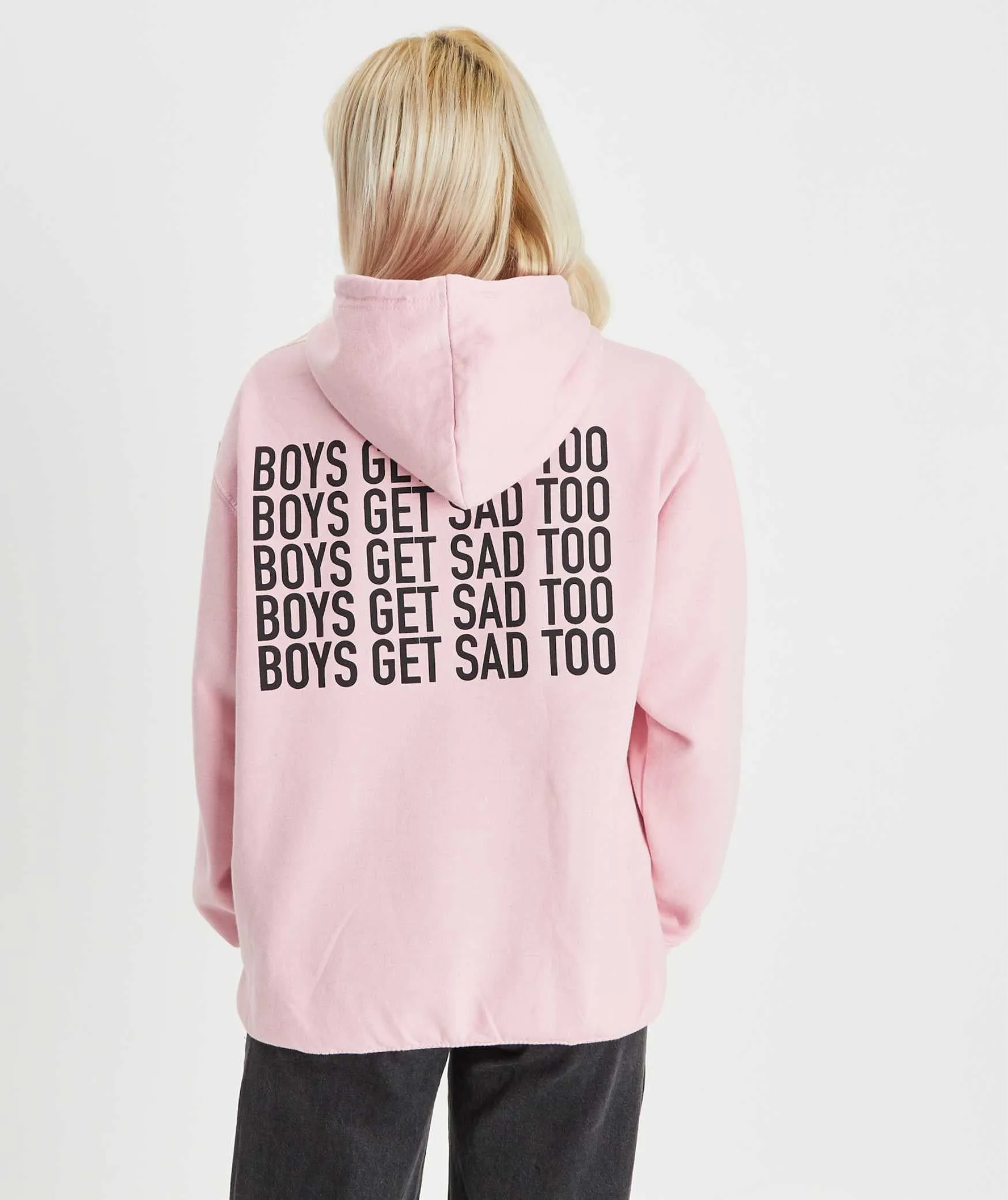 BLOCK LOGO HOODY PINK