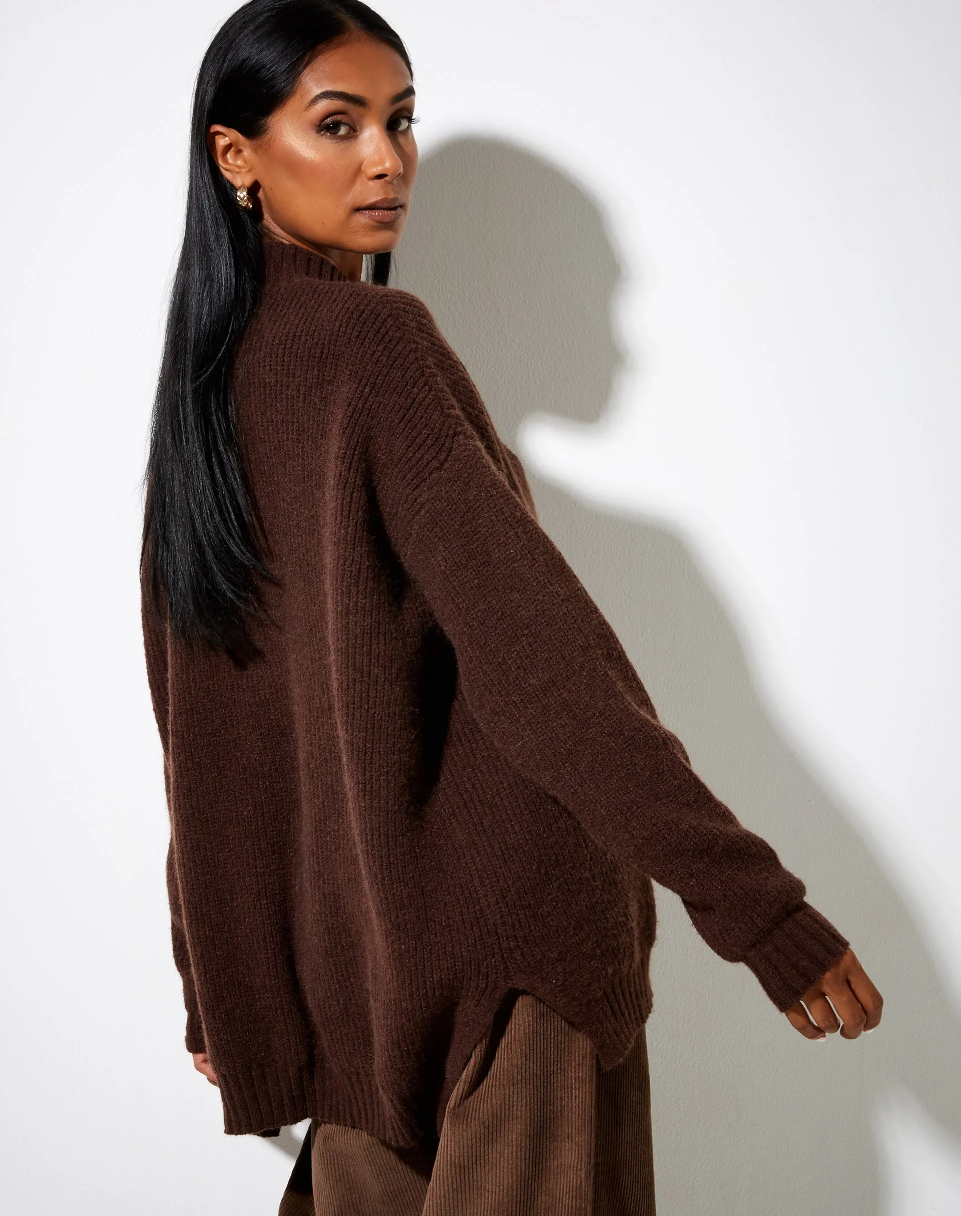 Bondy Jumper in Knit Dark Chocolate