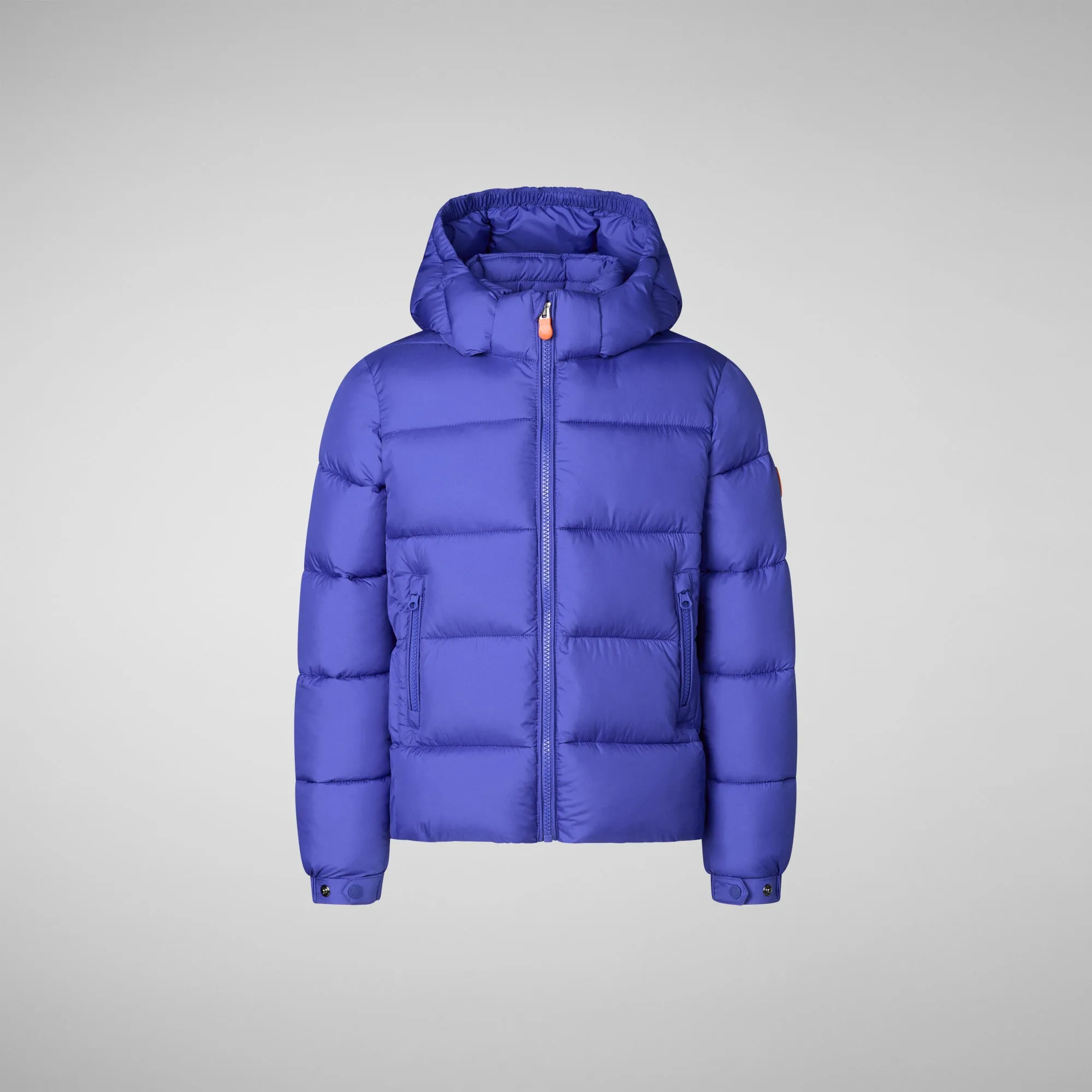 Boys' animal free puffer jacket Foster in gentian blue