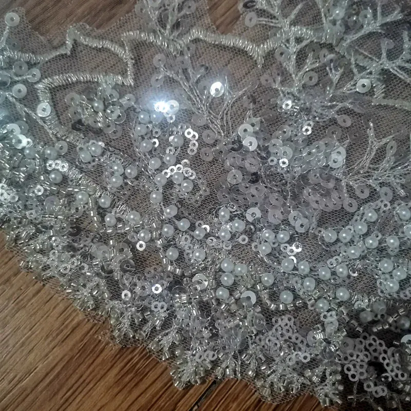 Bridal Wedding Veil Sparkling Pearl Sequins Lace Cathedral Wedding Accessories Hair Accessories 2024 New Veil