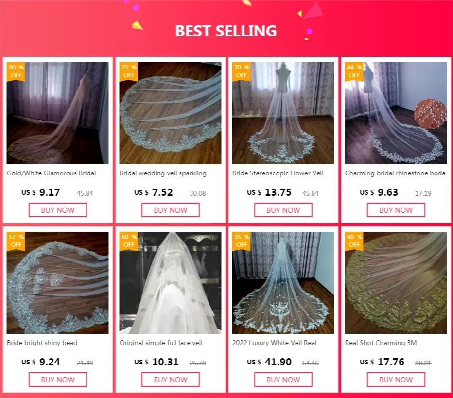 Bridal Wedding Veil Sparkling Pearl Sequins Lace Cathedral Wedding Accessories Hair Accessories 2024 New Veil