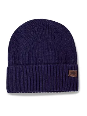 Fleece Lined Knitted Hat - Navy