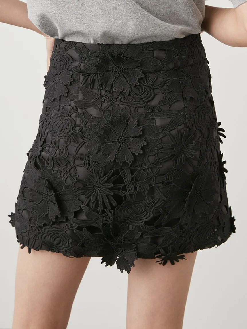 Floral Lace Mini Skort