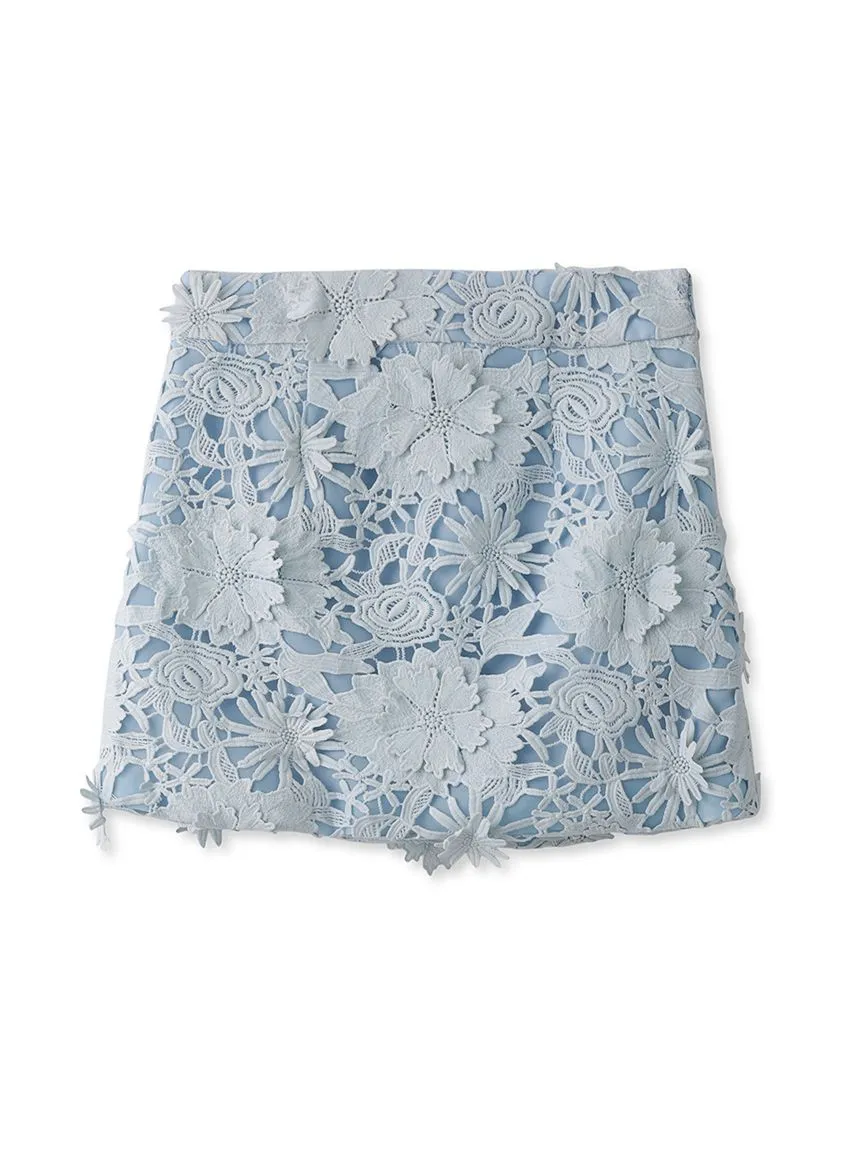 Floral Lace Mini Skort