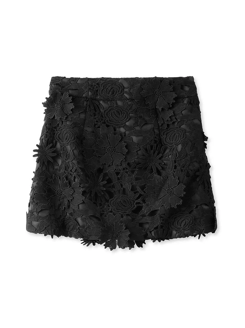 Floral Lace Mini Skort