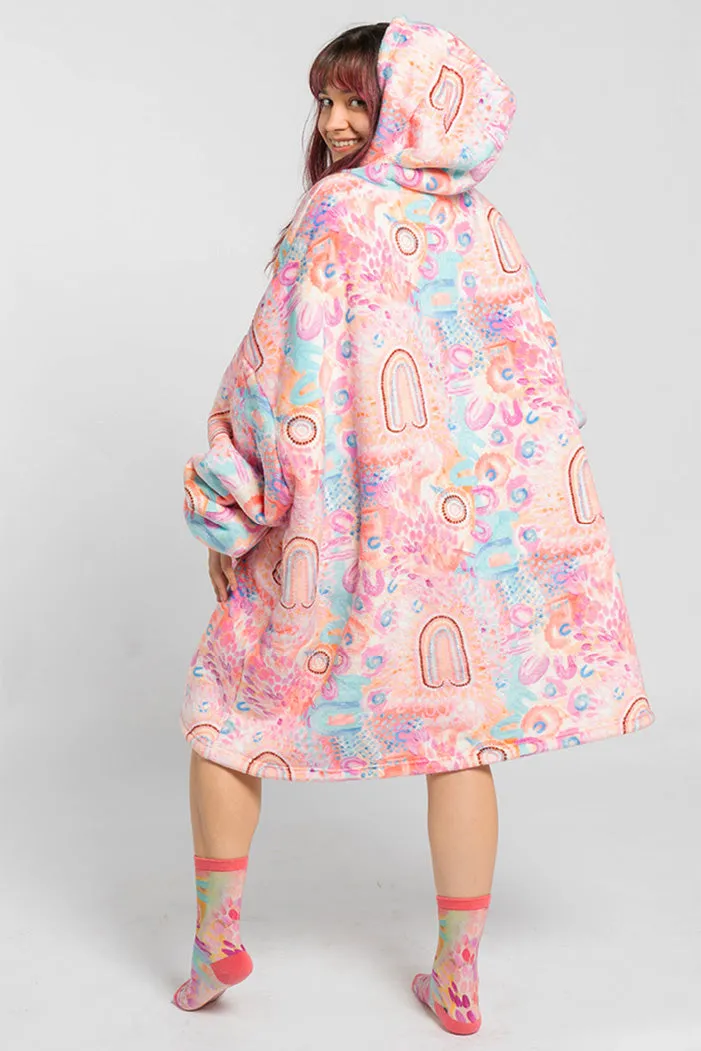 Flourishing Blooms Oversized Hooded Blanket