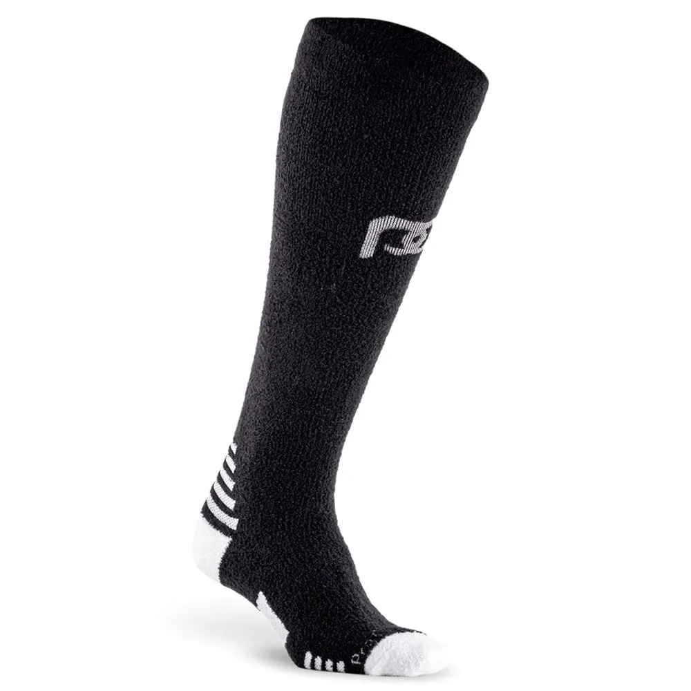 Fuzzy Compression Sock, Black