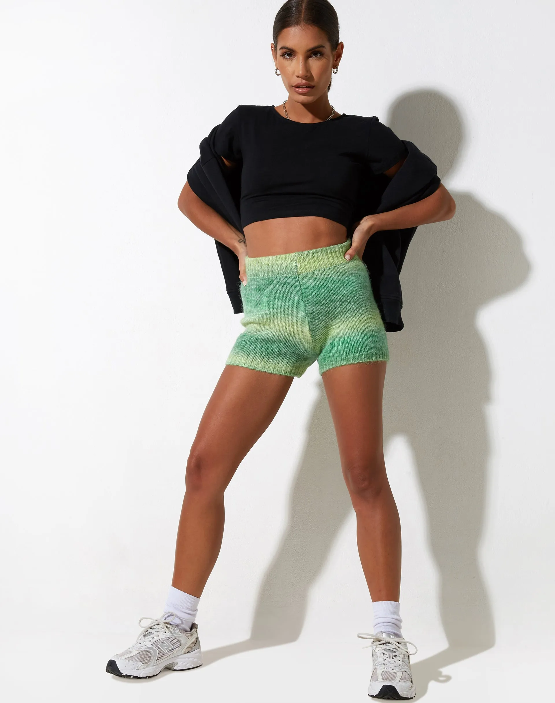 Gramma Shorts in Wool Green