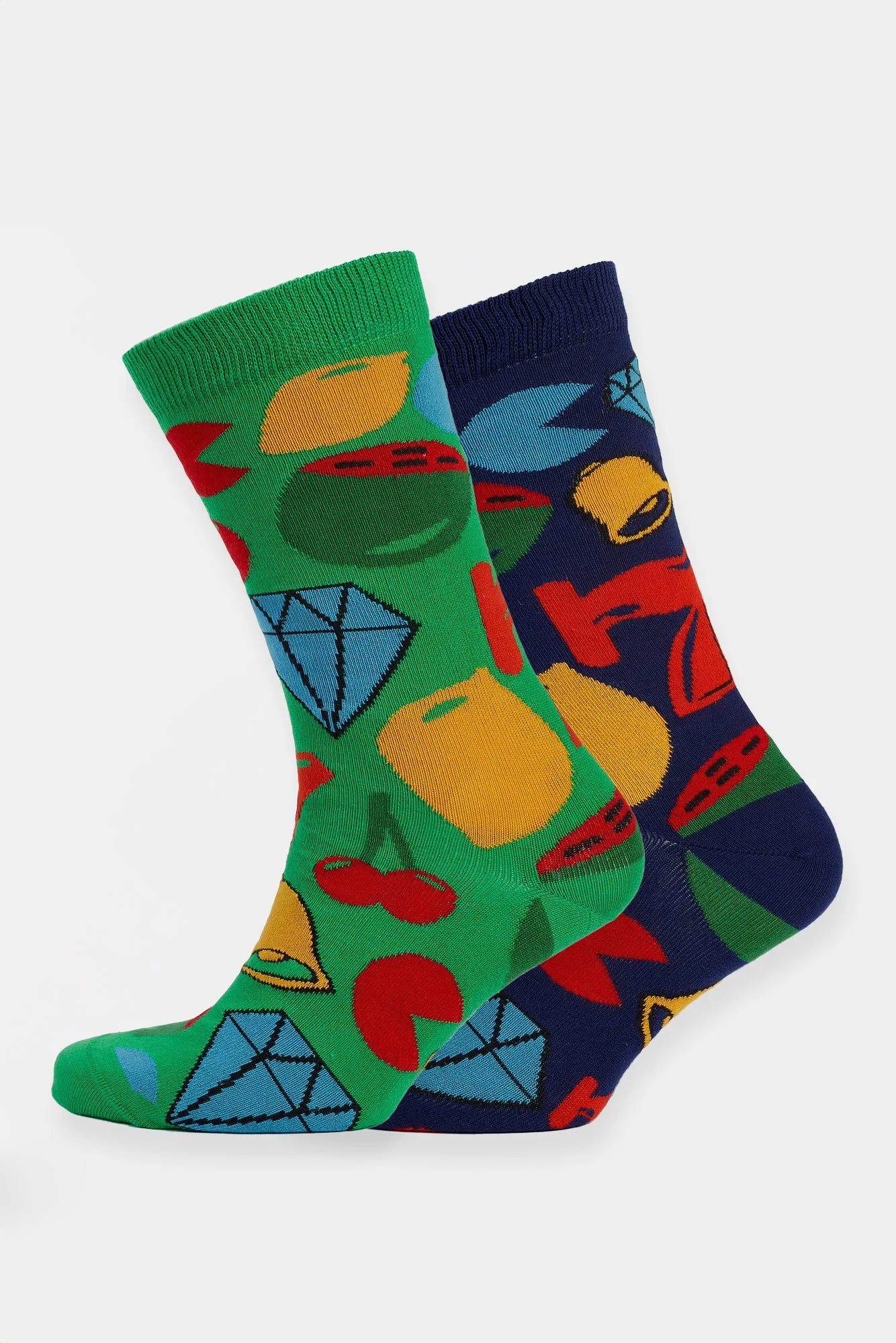 Graphic Cotton Sock 2 Pack - Fruit Machine