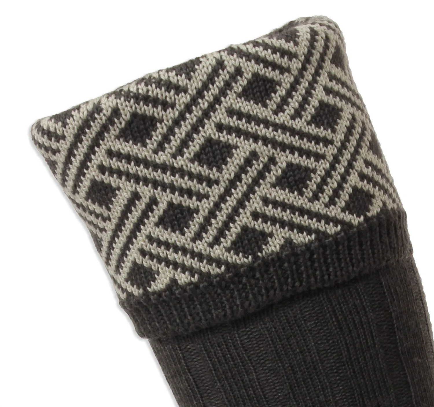 HJ Hall Langton Merino Wool Shooting Sock | Lattice Top