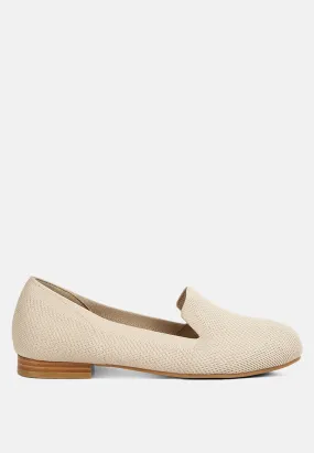 Knitted Flat Heel Loafers