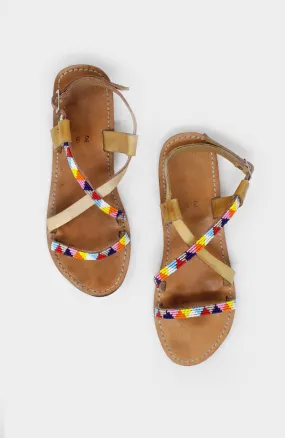 Lara Leather Sandals | Multi