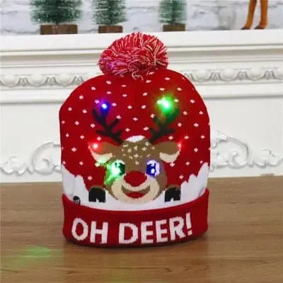 LED Knitted Christmas Hats