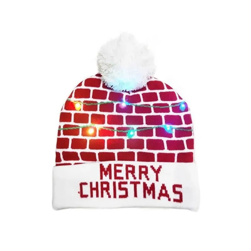 LED Knitted Christmas Hats