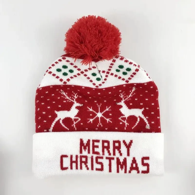 LED Knitted Christmas Hats