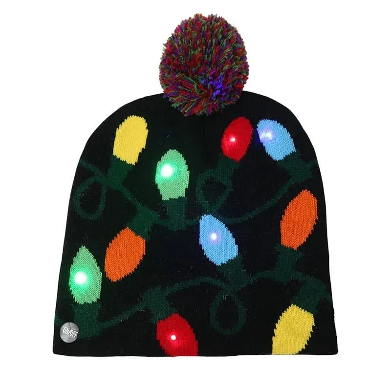 LED Knitted Christmas Hats