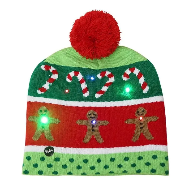 LED Knitted Christmas Hats