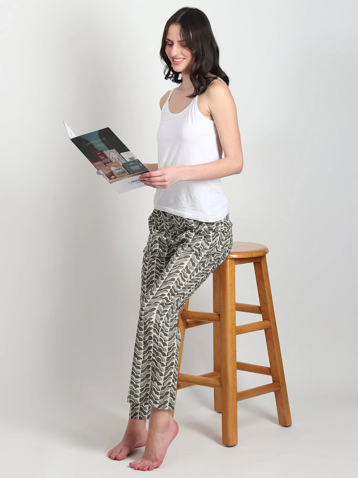 Leo Block Printed Cotton pants