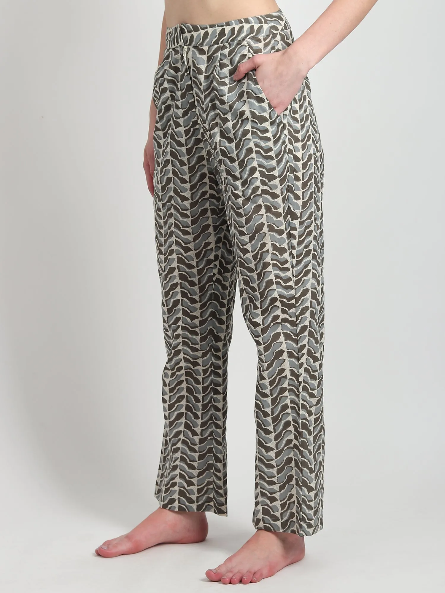 Leo Block Printed Cotton pants