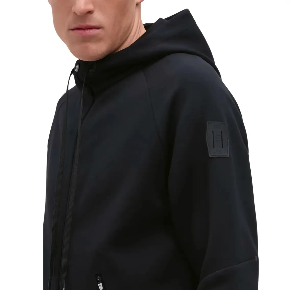 Mens On Running Zipped Hoodie - Black