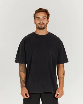 MEN'S OVERSIZED TEE - WASHED BLACK