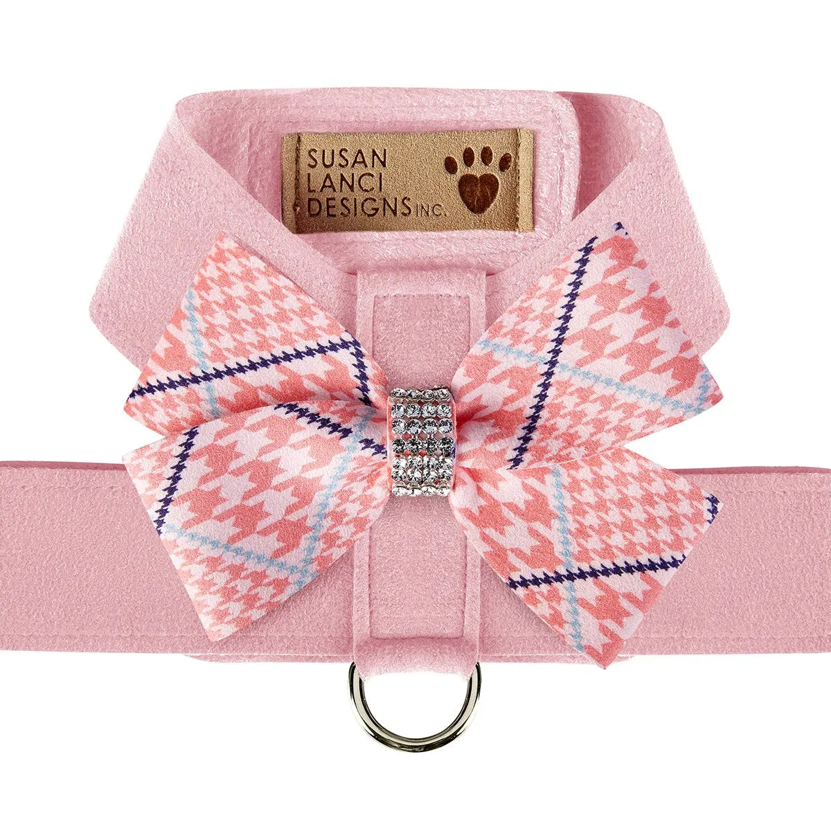 PeachesNCream Glen Houndstooth Nouveau Bow Tinkie Harness