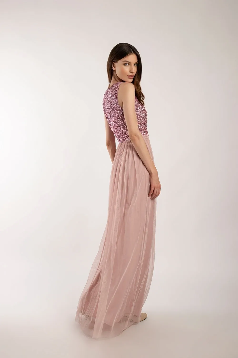 Picasso V Embellished Pink Bridesmaid Dress