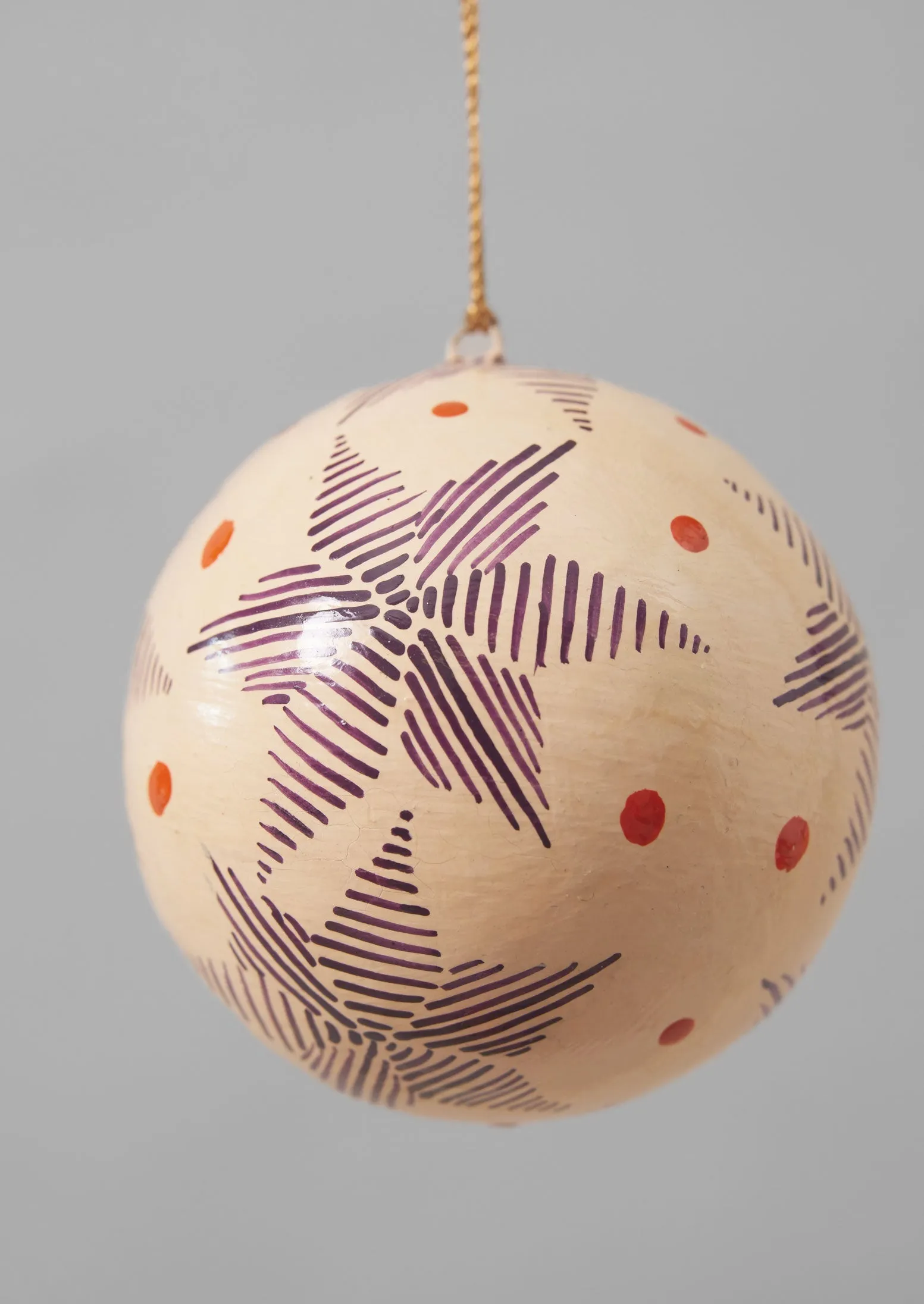 Pointed Star Hand Painted Bauble | Chalk