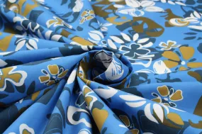 Printed Cotton Poplin - Abstract Flowers - M.O.Q 30 Mts