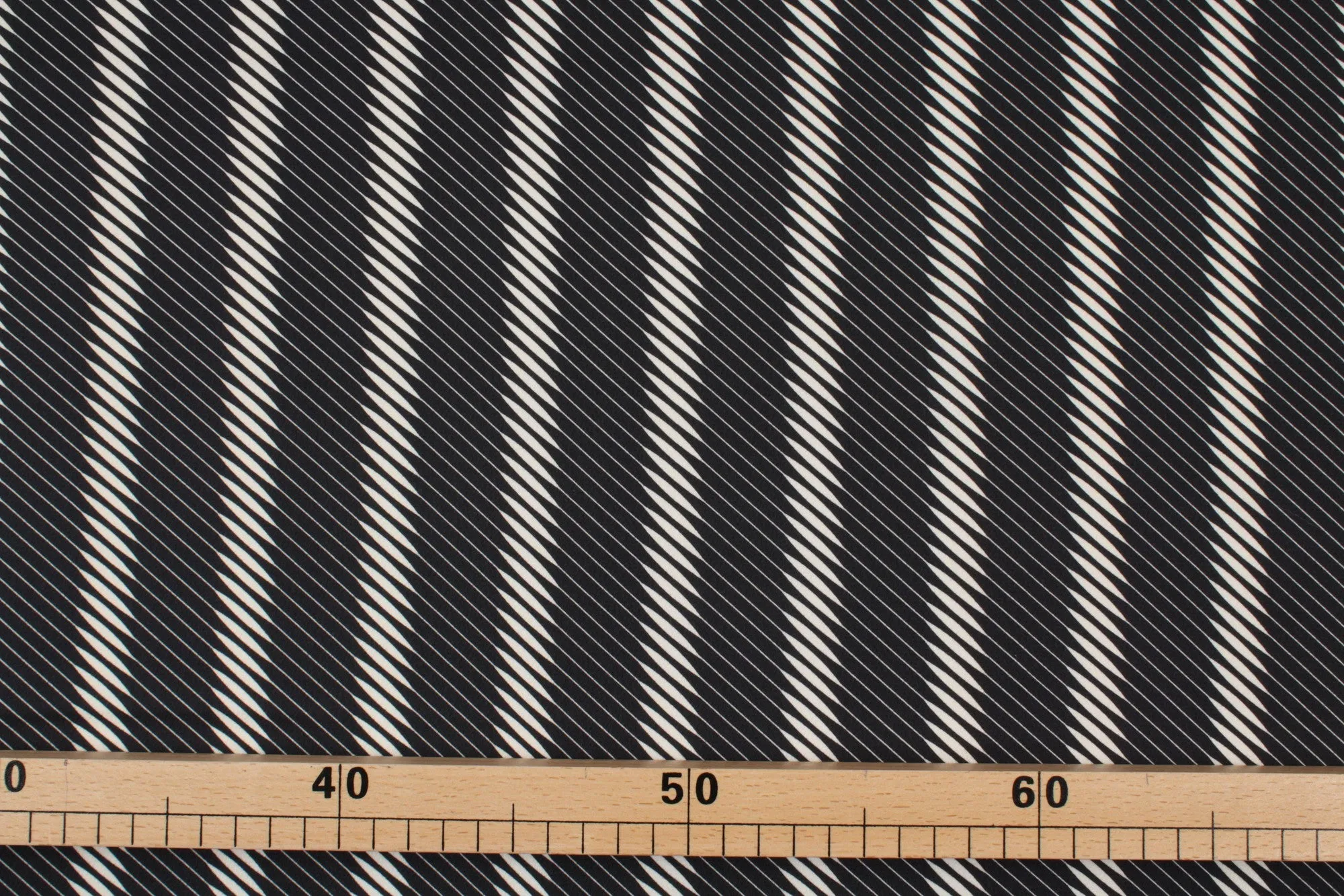 Printed Crepe - Moiré Stripes