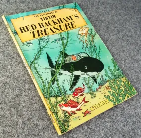 Red Rackham's Treasure Methuen 1974 1st UK Paperback Edition Rare Tintin Book Herge