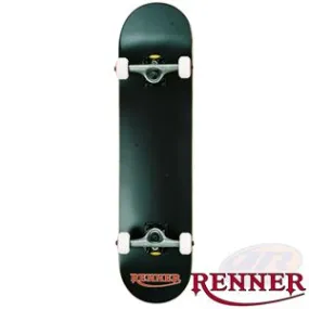 Renner Pro Series Complete Skateboard 7 Ply, Virus Trucks, Abec 9 - Black