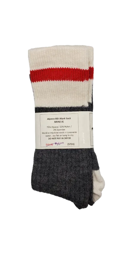 S724 Alpaca Rib Traditional Sock Mens XL