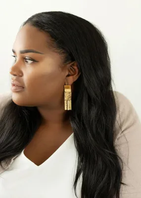 Shimmer | Hammered Gold Waterfall Earrings