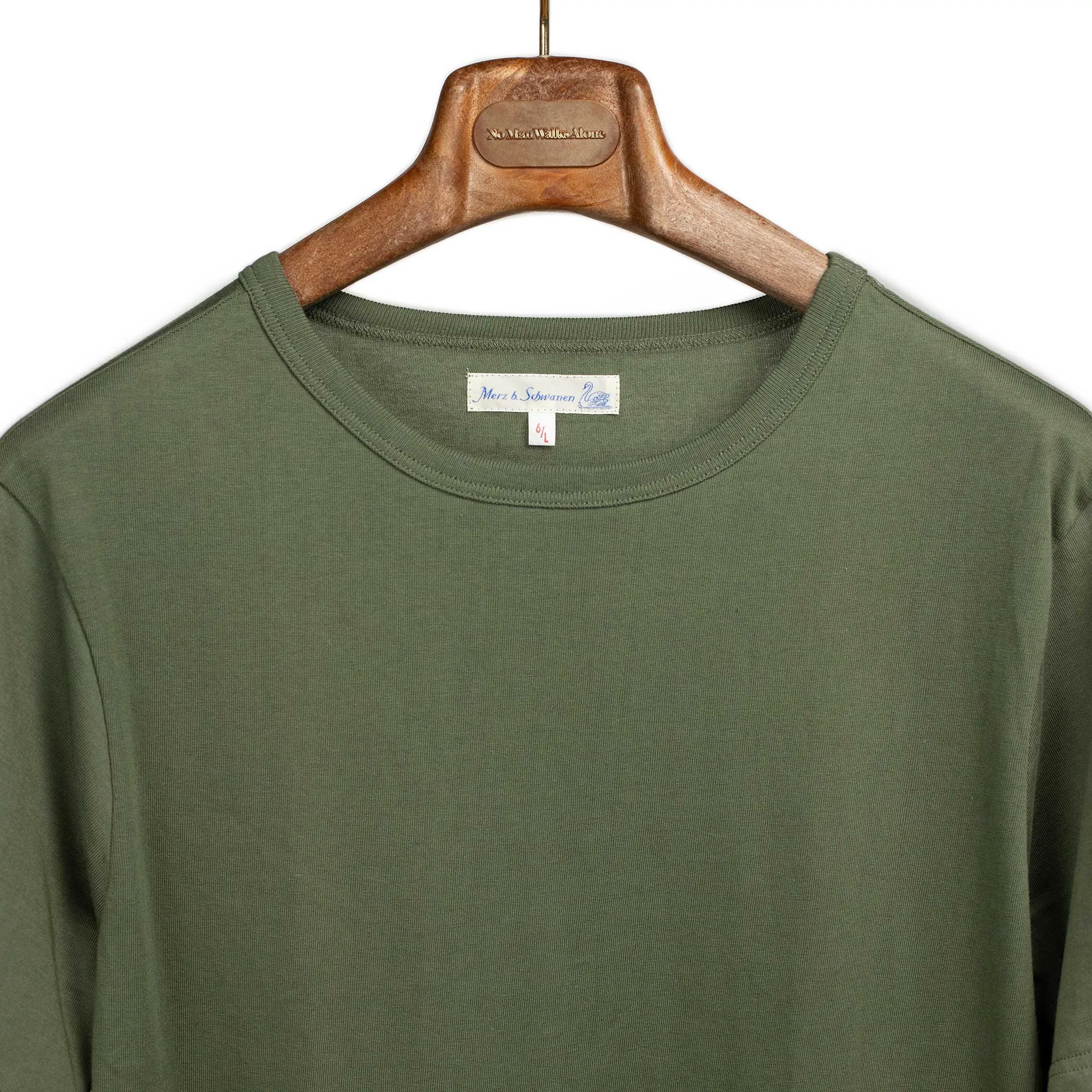 Special box set of 3 1950s crew neck t-shirts in natural, chocolate brown and military green