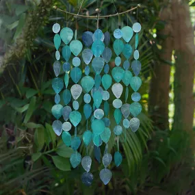 Teal Leaf Capiz Wind Chime