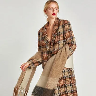 Thick Stylish High-Quality Warm Cozy Plaid Scarf