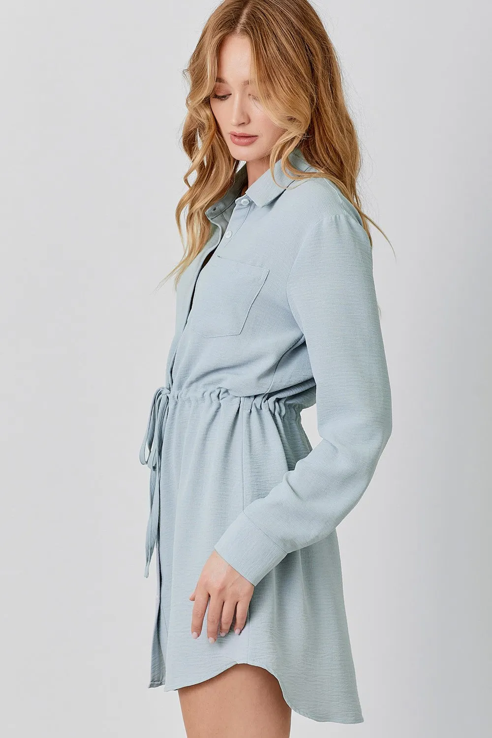 Tie Waist Shirt Dress