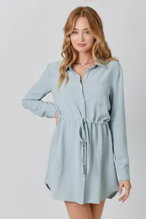 Tie Waist Shirt Dress