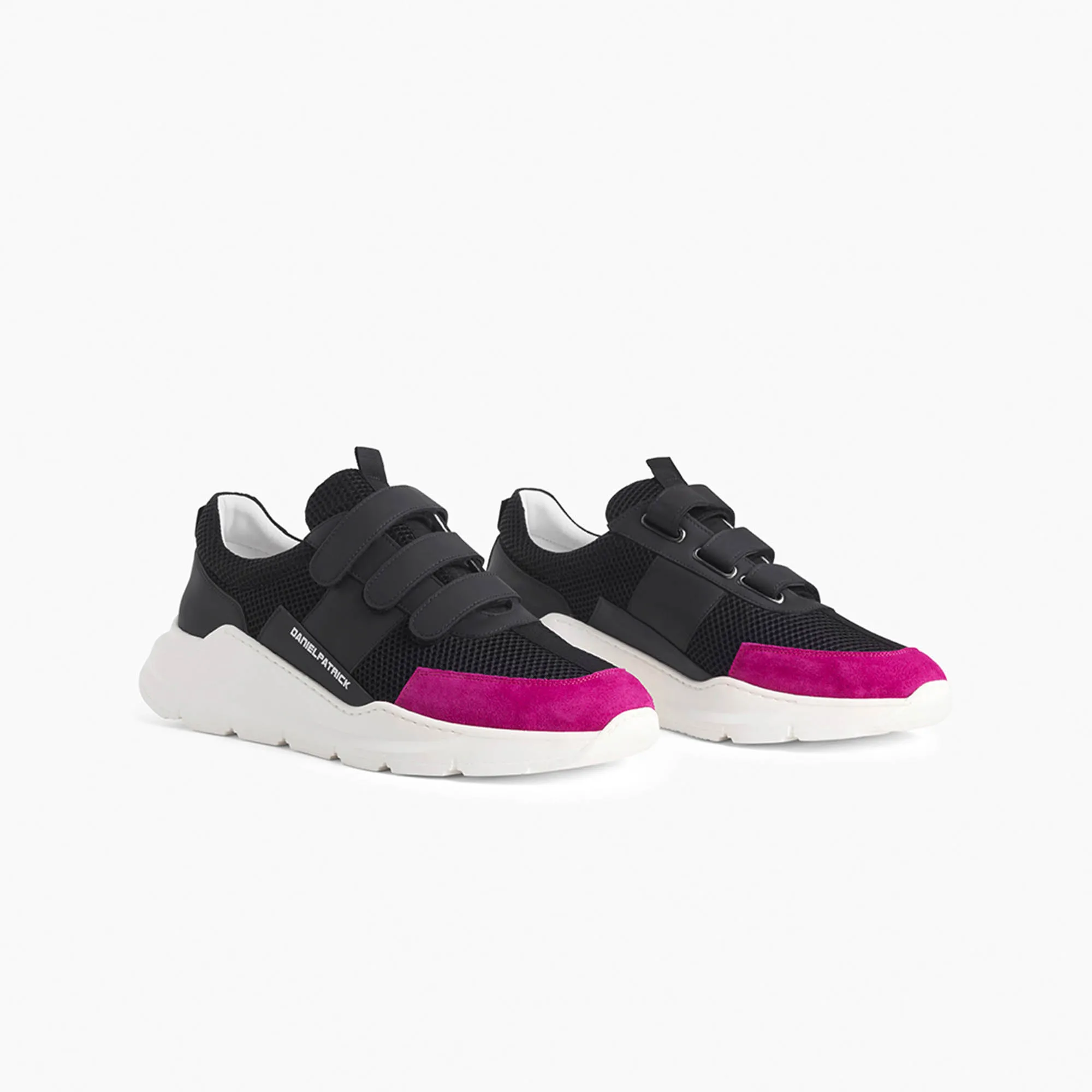 velcro panel runner / black   purple