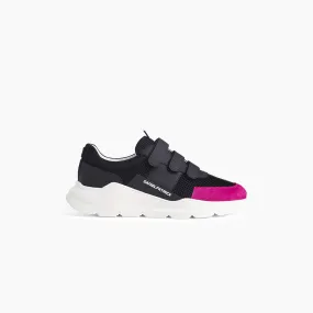 velcro panel runner / black   purple